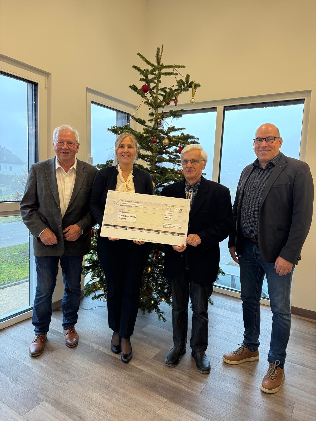 Spende der Firma Thannhauser Straßen- und Tiefbau GmbH aus Fremdingen